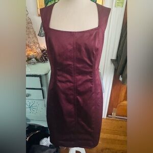 Andrew Marc New York Elegant Brown Sheath Dress 12 Lined Workwear Dressy VGUC